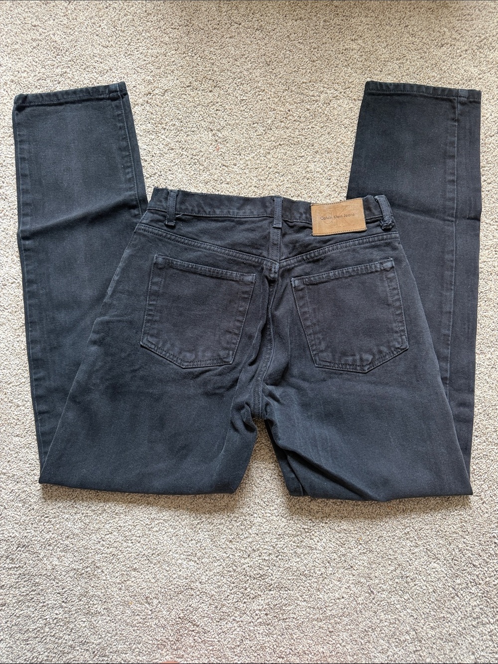 VTG 90s Calvin Klein Classic Black High Waisted Straight Leg Mom Jeans Size 5